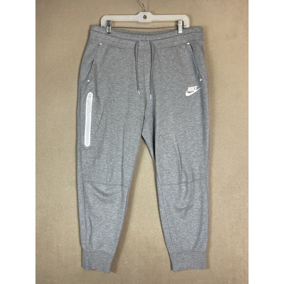 Nike Pants Womens L Gray Tech Fleece 3.0 Tapered Elastic Waist Jogger Sweatpants - Picture 1 of 13